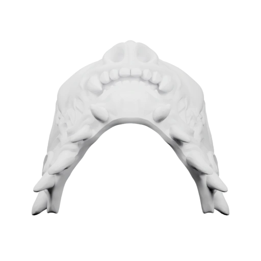 Скульптура демонической черепной маски