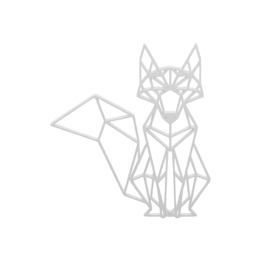 Геометрическая скульптура лисы (каркас)