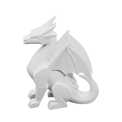 Дракон низкополигональный