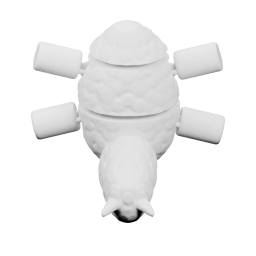 Фигурка улитки с ракетными ускорителями